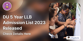 DU 5 Year LLB Admission List 2023 Out; Check Details Here